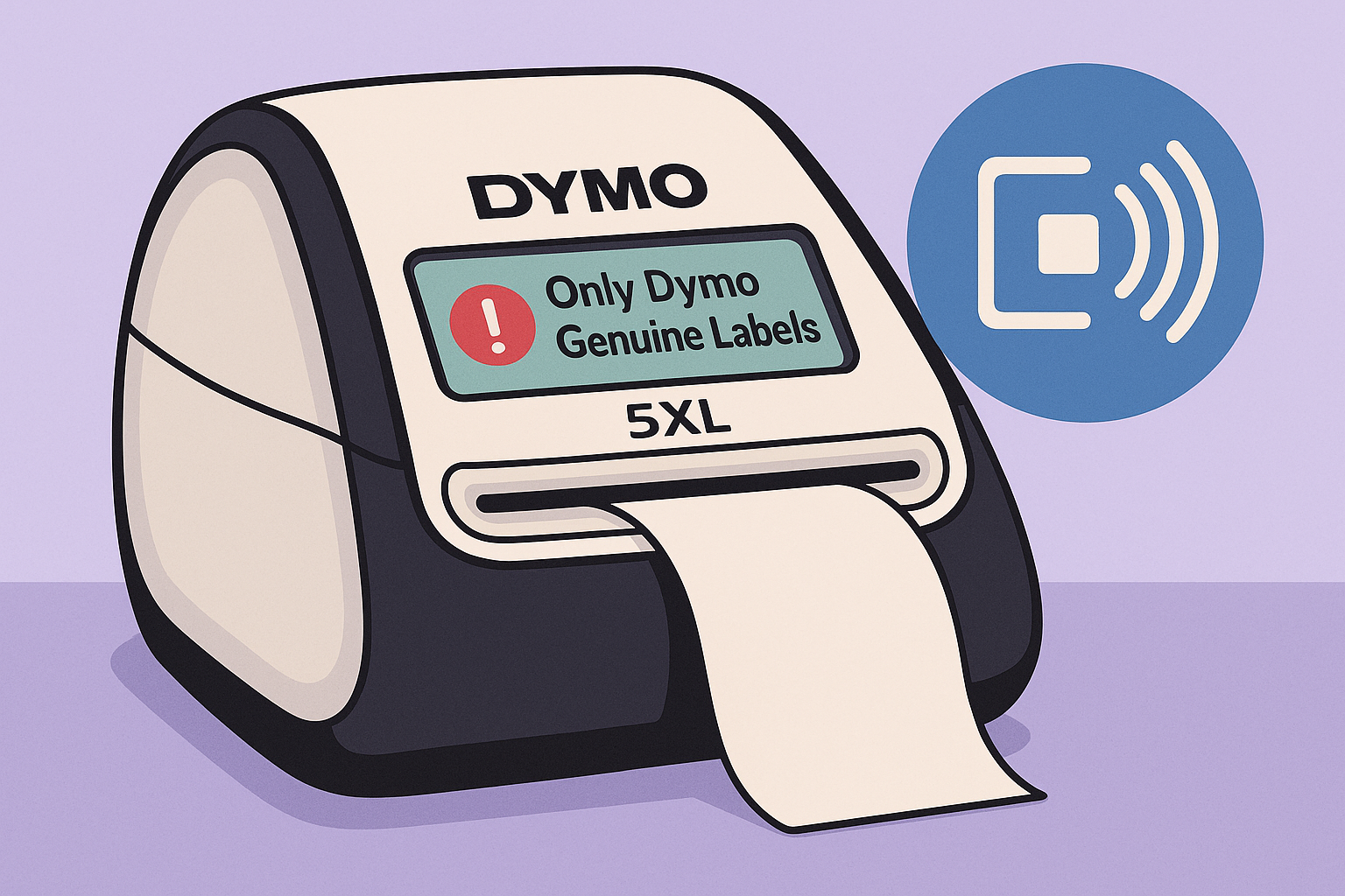 Dymo 550 / 5XL viga „Only Dymo Genuine Labels“ – lahendus