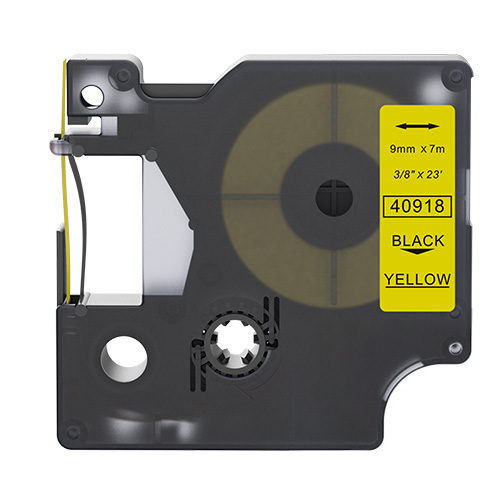 Dymo 40918 ühilduv sildilint, must kollasel, 9mm x 7m