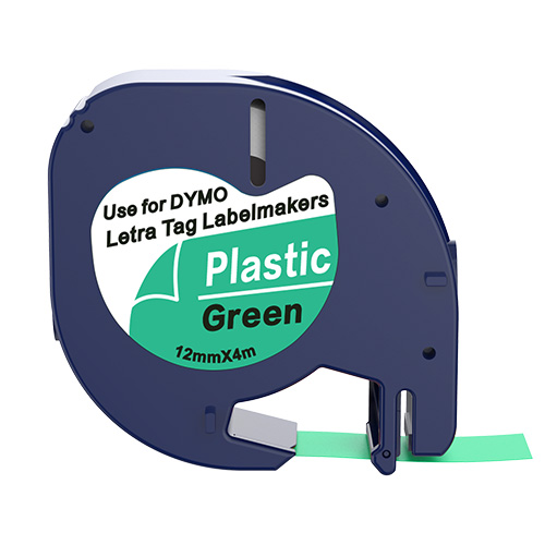 Dymo 91204 ühilduv sildilint, must rohelisel, 12mm x 4m