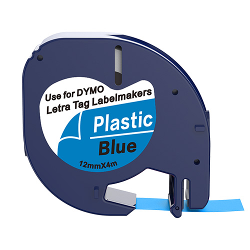 Dymo 91205 ühilduv sildilint, must sinisel, 12mm x 4m