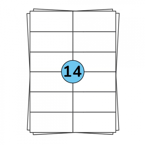 A4 lehtsildid 105 x 42 mm, 1 400 silti