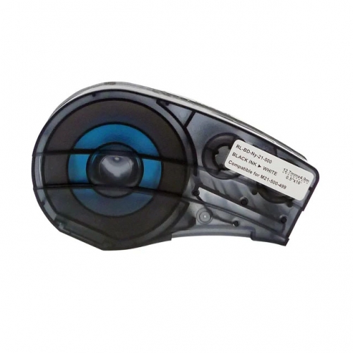 Brady M21-500-499 ühilduv sildilint, must valgel, 12,7mm x 4,88m