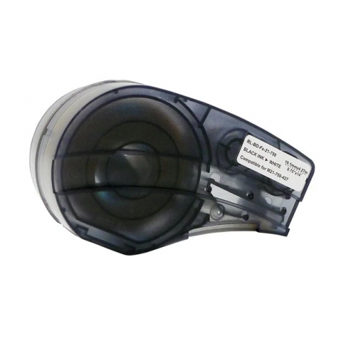 Brady M21-750-427 ühilduv sildilint, must valgel, 19,1mm x 4,88m