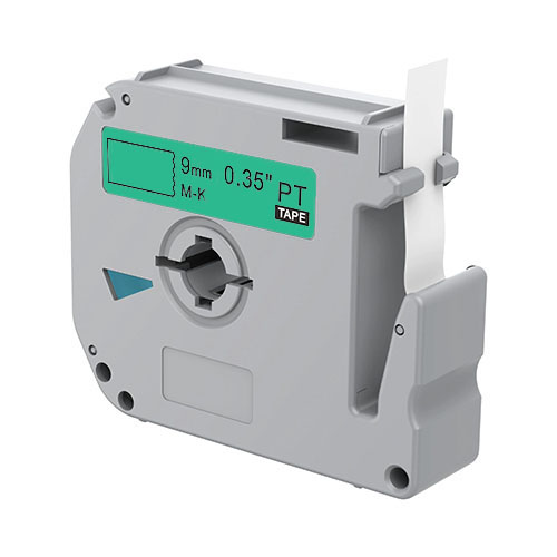 Brother M-K721 ühilduv sildilint, must rohelisel, 9mm x 8m